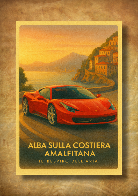 Alba sulla Costiera Amalfitana – z ramką A3