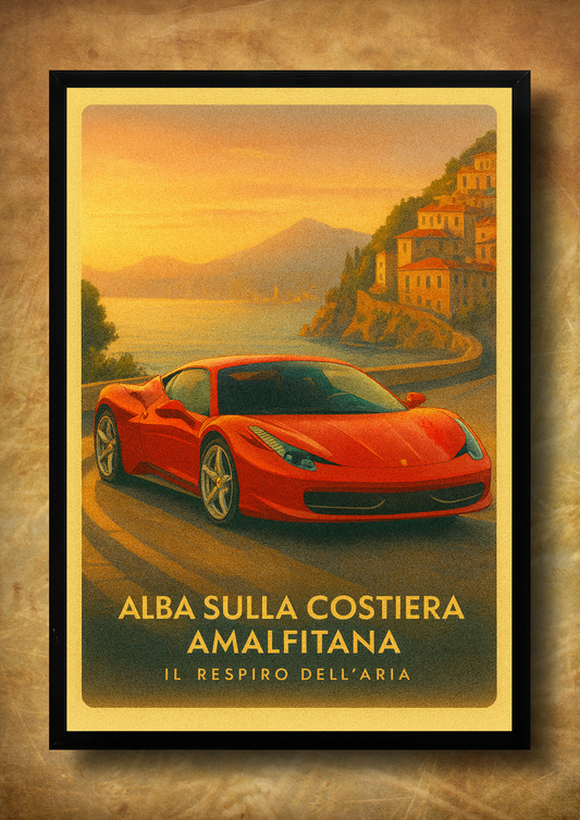 Alba sulla Costiera Amalfitana – z ramką A3