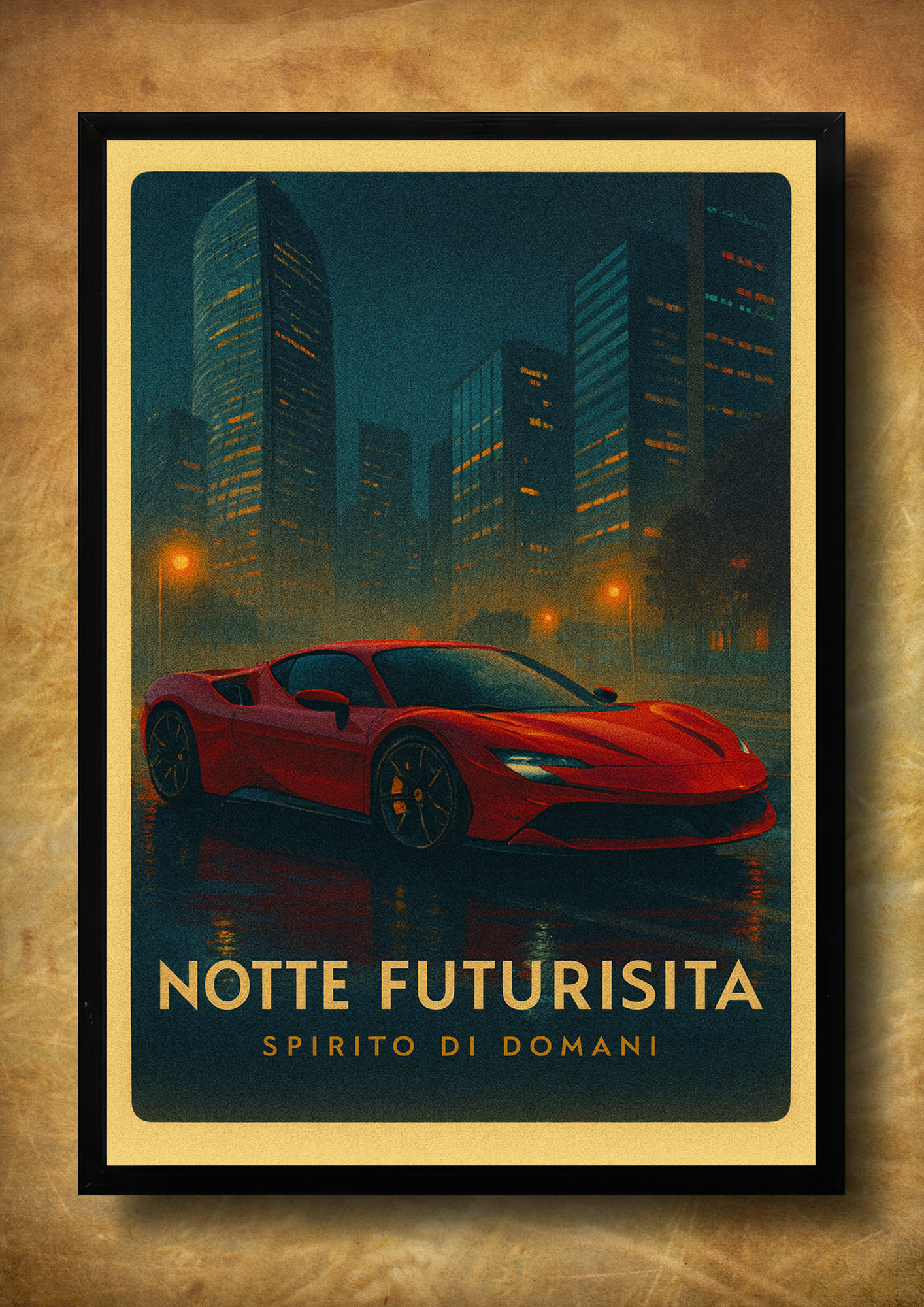Notte Futurista – z ramką A3