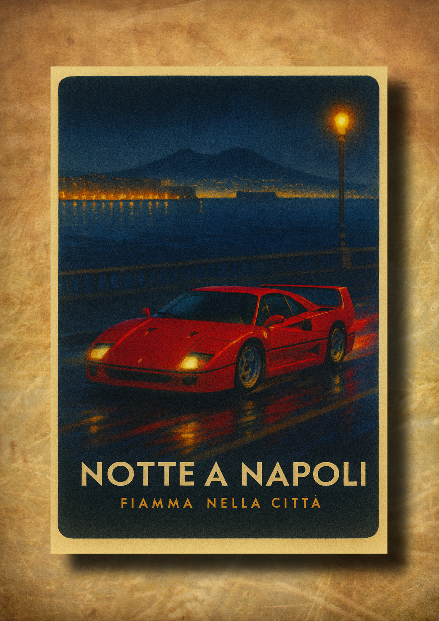 Notte a Napoli – z ramką A3