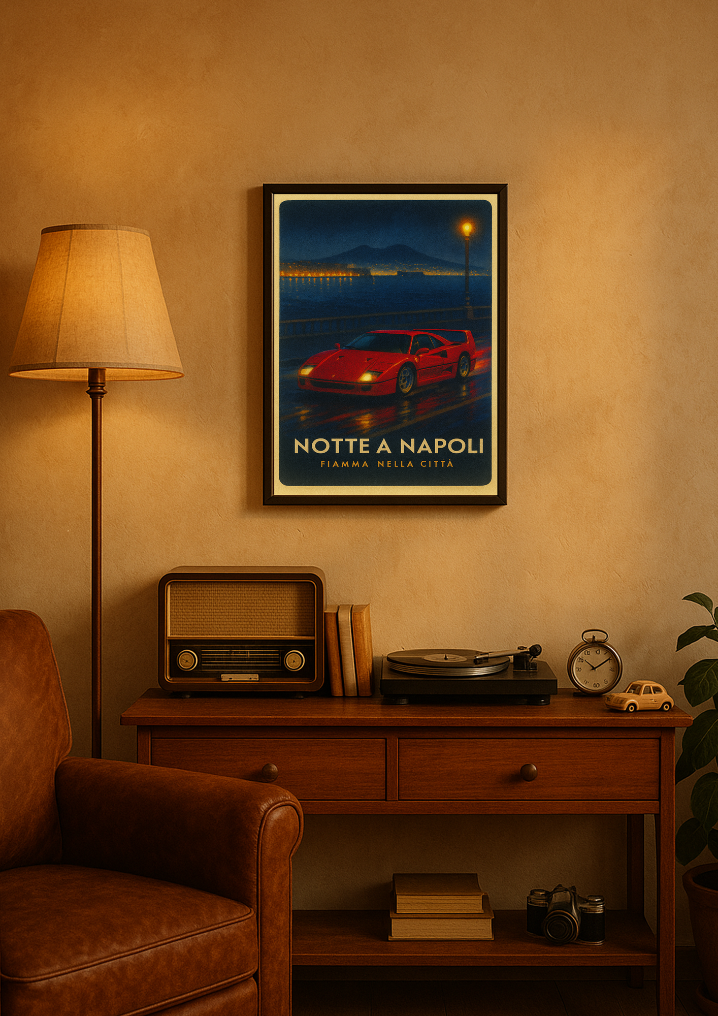 Notte a Napoli – z ramką A3