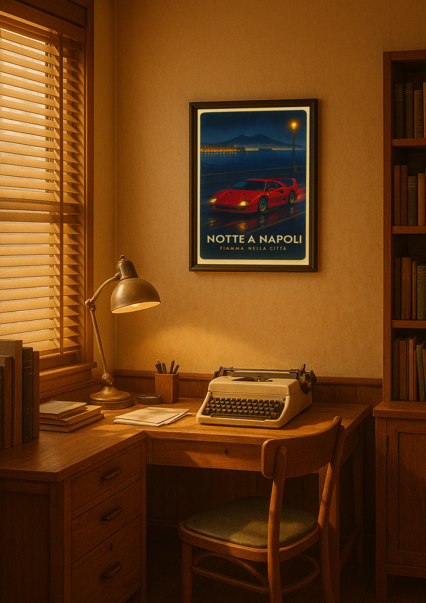 Notte a Napoli – z ramką A3