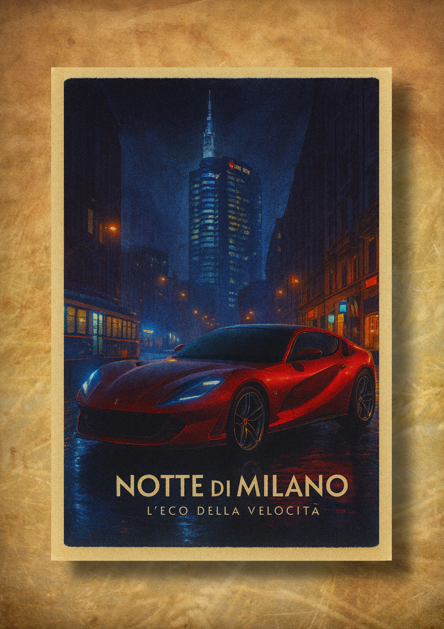 Notte di Milano – z ramką A3