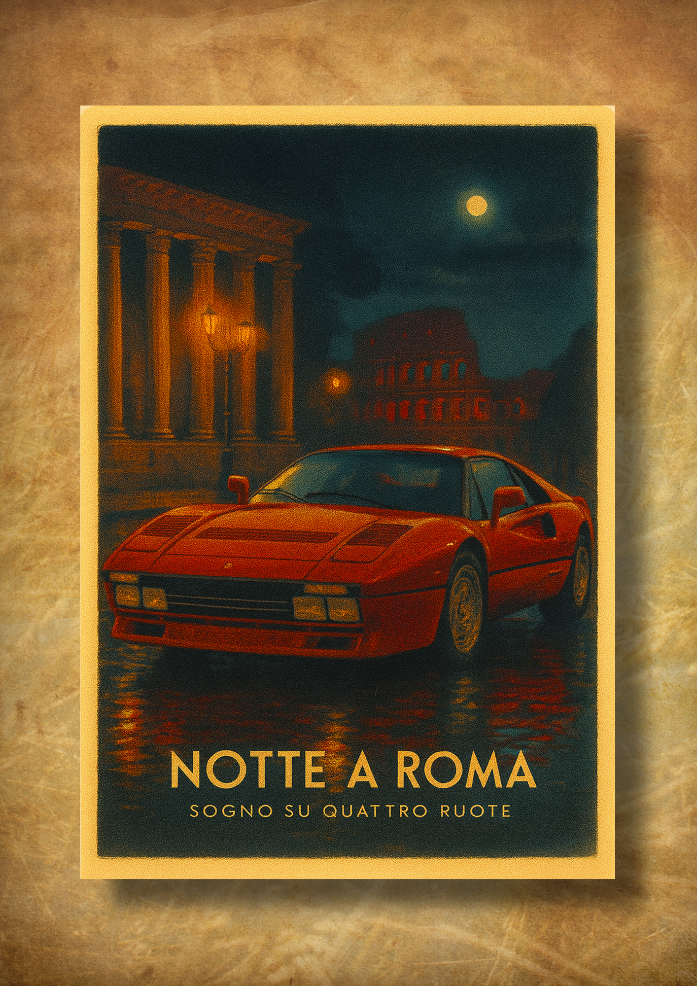 Notte a Roma – z ramką A3