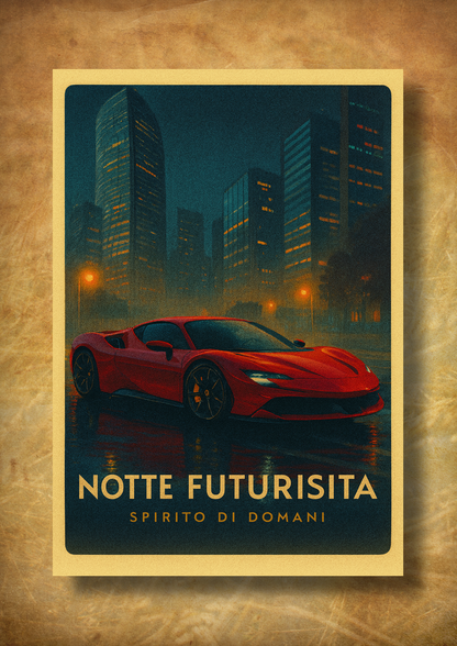 Notte Futurista – z ramką A3