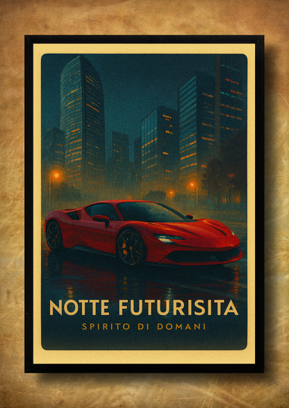 Notte Futurista – z ramką A3