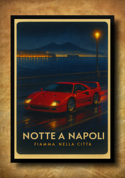 Notte a Napoli – z ramką A3