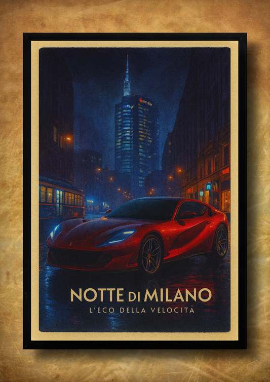 Notte di Milano – z ramką A3